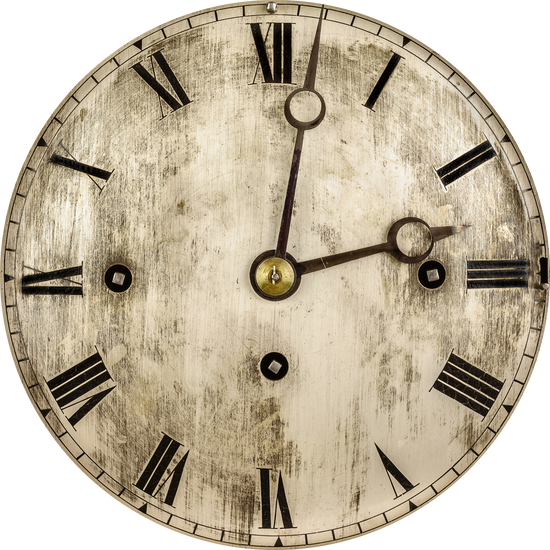 Sepia Toned Image of an Old Clock Face